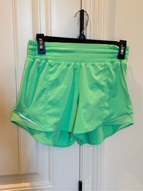 lululemon athletica Neon Green Lightweight Running Shorts